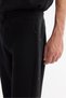 Men's Black Elastic Waist Lace-Up Elastane Regular Fit Sweatpants A42Y3418 - 4