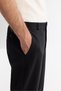 Men's Black Classic Waist Jersey Cotton Carrot Fit Trousers A42Y3061 - 6