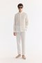 Men's White Button down Collar 100% Linen Comfort Fit Shirt B002191 - 6