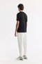 Men's Black Crew Neck Printed Bi-Stretch Interlock Regular Fit T-Shirt A51Y1132 - 4