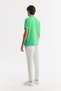 Men's Green Non-Curling Polo Neck 100% Cotton Basic Regular Fit T-Shirt B001032 - 4