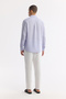 Men's Lilac Button down Collar 100% Linen Comfort Fit Shirt B002191 - 4