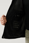 Men's Black Hooded Collar Raglan Sleeve Water Repellent Seasonal Comfort Fit Coat A41Y6036 - 9