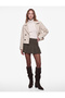 Normal Regular Fit Buttoned Pleated Mini Skirt