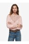 Long Sleeve High Neck Yoked Lace Detail Bohemian Blouse with Frog Closure - 3