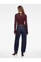 X Selected by Melis Ağazat - Lace High Neck Textured T-Shirt Slim Fit Long Sleeve - 4