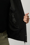 Men's Black Hooded Collar Raglan Sleeve Water Repellent Seasonal Comfort Fit Coat A41Y6036 - 8