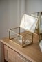 15x10x8 cm Glass Jewelry Box with Lid, Brass Gold Ring and Jewelry Box, Engagement - 3