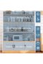 Multi-Layer Kitchen Storage Shelf with Microwave Stand & 3-Door Cabinet - 3