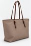 Taupe Color Women's Buckled Shopper Bag