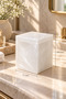 Lal Pamukluk Square-Shaped Countertop Resin Product with a Natural Textured Finish, White - 5