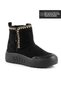 Adora Women's Black Suede-Detailed, Fur-Lined, Thick-Soled, Zipper-Closure Short Boots - 2