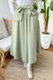 Flared Skirt with Bow Detail 2197 - Mint Green - 2