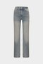 High Waist Snow Wash Flare Lycra Women's Jean Trousers