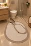 40X60-80X120 / 2 Mats 2 Baskets Jute White Melted Jute 4-Piece Bathroom Set Gift, Dowry Box - 5