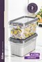 4 Liter Detergent Set - 2 Large Size Rectangular Lockable Storage Boxes