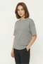 Women's Oversize Crew Neck T-Shirt Combed Cotton Fabric - 4
