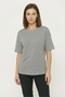 Women's Oversize Crew Neck T-Shirt Combed Cotton Fabric - 5