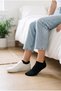 Women's Black Cotton Booties Socks 5 Pack - 2