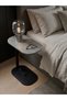Modern C-Shaped Design Metal Base End Table Durable Side Table - 3