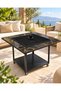 Square wood grill with wheels, 65*65 cm, tall