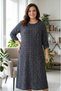 Plus Size Women's Pigment Printed Combed Cotton Dress