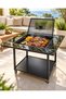 Square wood grill with wheels, 65*65 cm, tall - 3