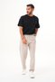 Beige Men's Cotton Linen Blend Comfortable Fit Pants - 5