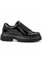 Men's Black Patent Leather Sneakers with Platform Sole and Comfortable Casual Design BT X24 - 3