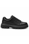 Men's Black Vegan Leather Casual Everyday Sneakers with Platform Soles BT X24 - 2