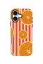 غطاء iPhone 16 Vorian مزدوج الطبقة مع حماية، لون Sunset Orange Grove