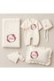 Name Embroidered Muslin Hospital Release Set of 6 100% Cotton
