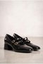 Women's Patent Leather Double Strap Mary Jane Shoes Low Thick Heel Blunt Toe Comfortable Office and Casual Shoes - 2