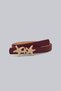 Sea Star Gold Buckle Burgundy Thin Women's Belt 1.5 cm