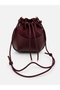 Lucia Model Burgundy Adjustable Knot-Strap Bucket Bag - 4