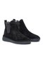 Genuine Leather Women's Chelsea Boots with Fur-Trimmed Design - 2