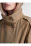 Women's Gabardine Trench Coat with High Collar and Belt by Uzg Store for Style Enthusiasts - 3