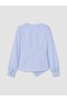 Quality Pieces from Çelebi Store Double Breasted Roba Collar Striped Gathered Blouse - 7