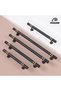 Esin Black Gold Button Handle Luxury Country Kitchen Furniture Cabinet Drawer Handle