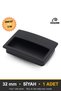 Recessed Black 32 mm Handle Luxury Country Kitchen Furniture Cabinet Drawer Handle - 3
