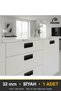 Recessed Black 32 mm Handle Luxury Country Kitchen Furniture Cabinet Drawer Handle - 7
