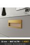 Recessed Matte Gold 32 mm Handle Luxury Country Kitchen Furniture Cabinet Drawer Handle