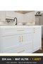 Delicate handle luxury country kitchen furniture cabinet drawer pull handle matte gold 224mm - 5