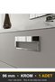 Recessed Chrome 96 mm Handle Luxury Country Kitchen Furniture Cabinet Drawer Handle