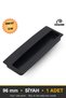 Recessed Black 96 mm Handle Luxury Country Kitchen Furniture Cabinet Drawer Handle - 3
