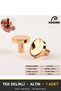 Efsun Gold Button Handle Luxury Country Kitchen Furniture Cabinet Drawer Handle 30 mm Diameter - 4
