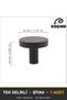 Efsun Black Button Handle Luxury Country Kitchen Furniture Cabinet Drawer Handle 30 mm Diameter - 3
