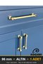 Zümra Altın 96 mm Handle—Luxury Country Kitchen Cabinet and Drawer Handle - 6