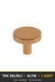 Efsun Gold Button Handle Luxury Country Kitchen Furniture Cabinet Drawer Handle 30 mm Diameter