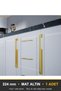 Ayla Modal Furniture Handle, 224 mm, Matte Gold, Kitchen Cabinet and Drawer Handle - 5